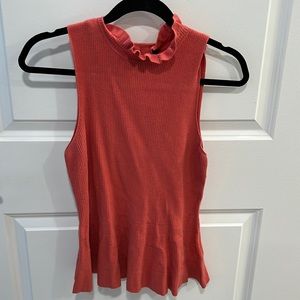 Express coral knit top